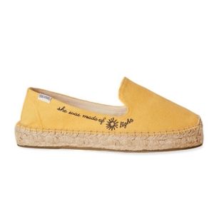Soludos Embroidered Platform Espadrille, Women's 7, Marigold